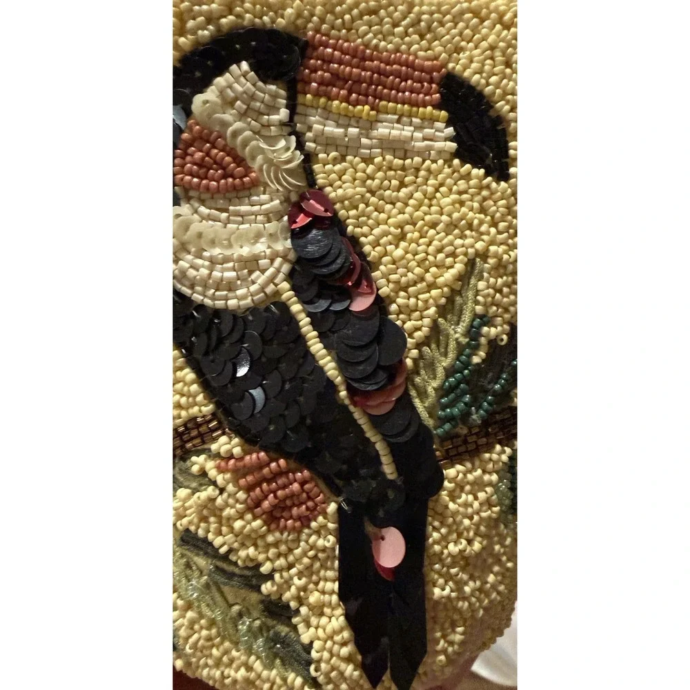 New Release‎ Handcrafted in India Yellow Toucan Bird Beaded Bag Viral TikTok